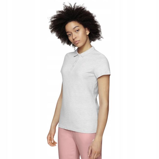 Koszulka damska 4F biały melanż NOSH4 TSD007 10M XL