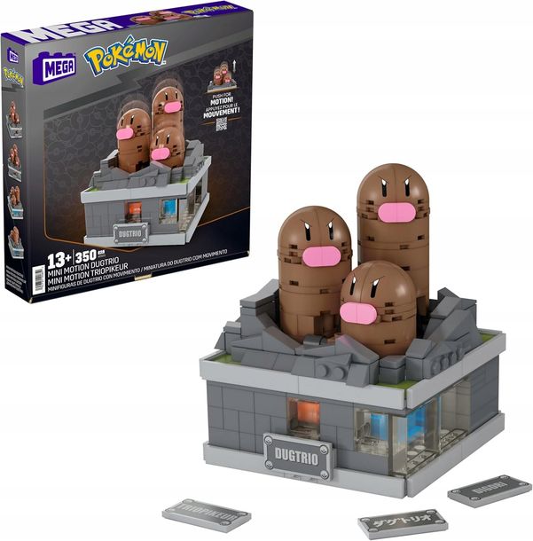 Dugtrio 12,5cm Klocki Pokemon Figurka Do Zbudowania Dla Dzieci Pokemony