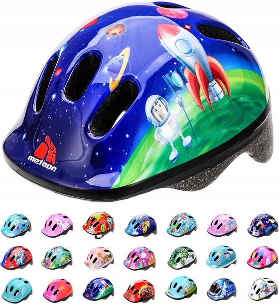 Kask Rowerowy Dziecięcy Na Rower 2+ Dla Dzieci Kask Ochronny 48 - 52 Cm