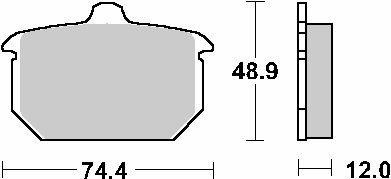 Sbs Klocki Hamulcowe Kh78 Street Ceramic Kolor Czarny