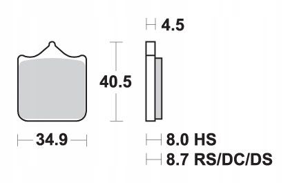 Sbs Klocki Hamulcowe Kh604/4 Street Excel Sinter Bmw S 1000rr '09-'18 Przód