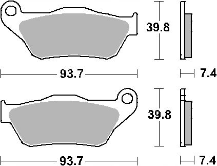 Sbs Klocki Hamulcowe Maxi Carbon Tech Yamaha Yp125/250 X-max 06-09 Przód