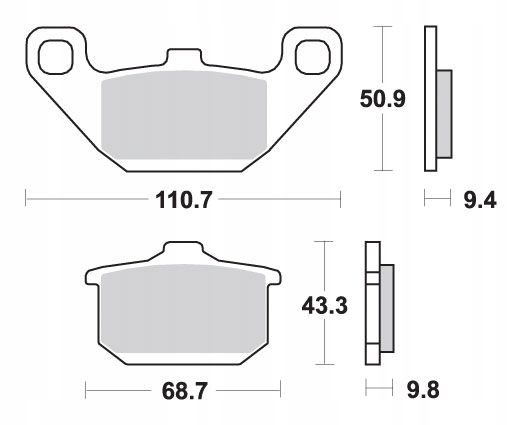 Sbs Klocki Hamulcowe Kh85 Street Ceramic Kolor Czarny