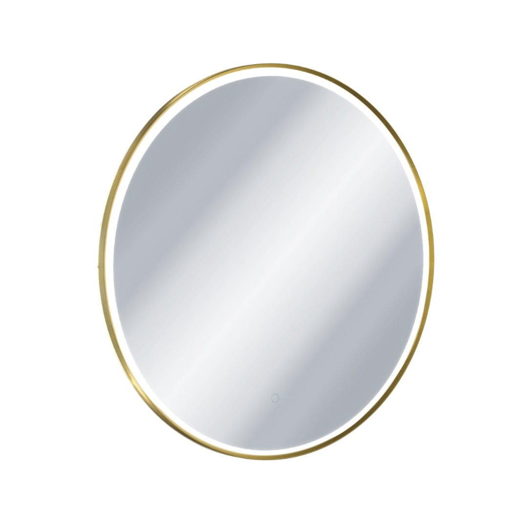Lustro łazienkowe led barwa zmienna okrągłe 100 cm Excellent Corido złoty szczotkowany DOEX.CO100.GB