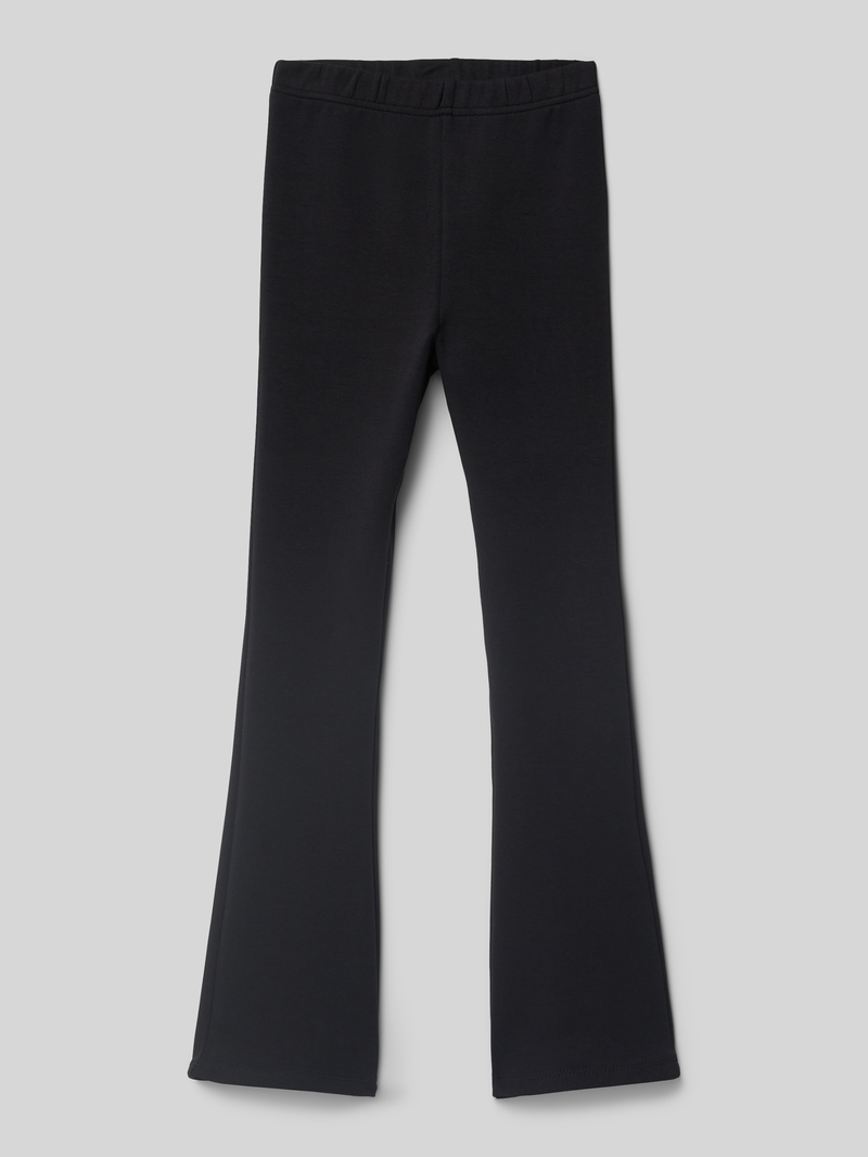 Legginsy o kroju regular fit z rozszerzaną nogawką z mieszanki bawełny