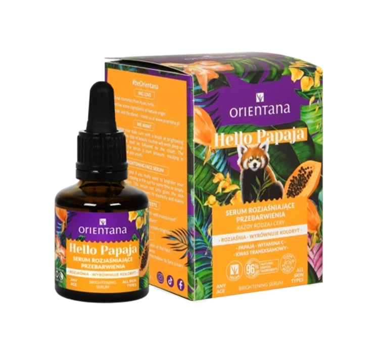 Orientana Hello Papaja serum do twarzy rozjaśniające przebarwienia 30ml