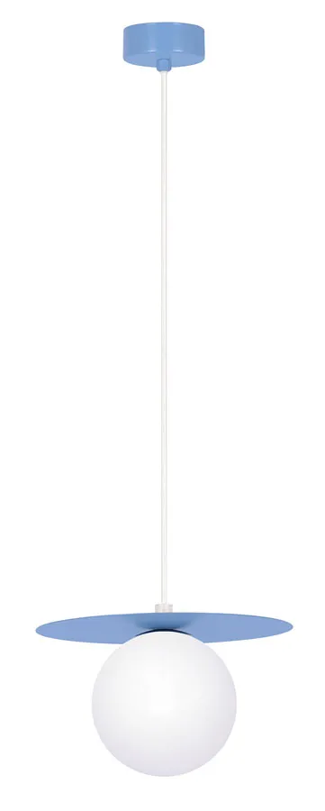 Niebieska lampa wisząca w kształcie kapelusza - A679 T9-T22