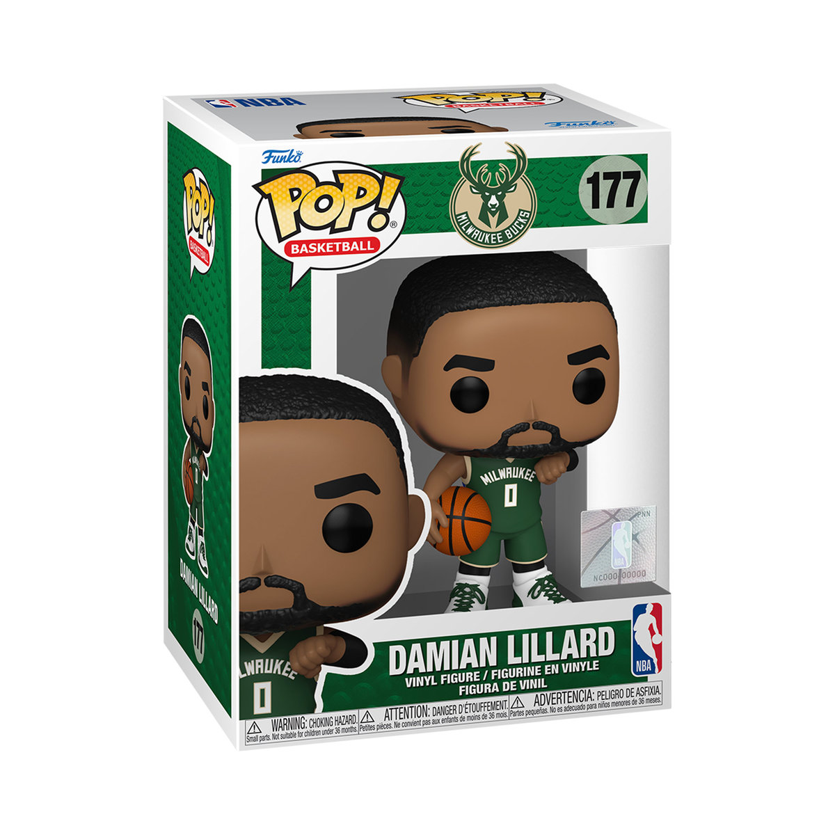 Funko POP! Marvel, figurka kolekcjonerska, POP NBA: Bucks- Damian Lillard