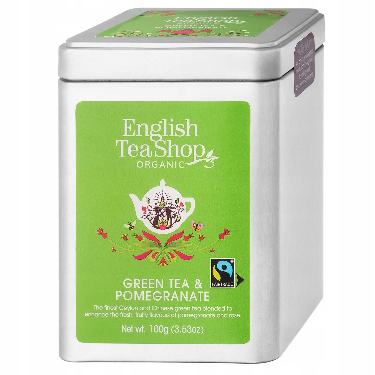NOWOŚĆ 2024! Green Tea Pomegranate – Ekologiczna Herbata Sypana 100g