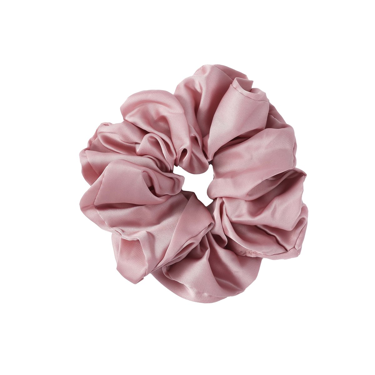 Satynowa Gumka do Włosów Scrunchie Lilu Różowa