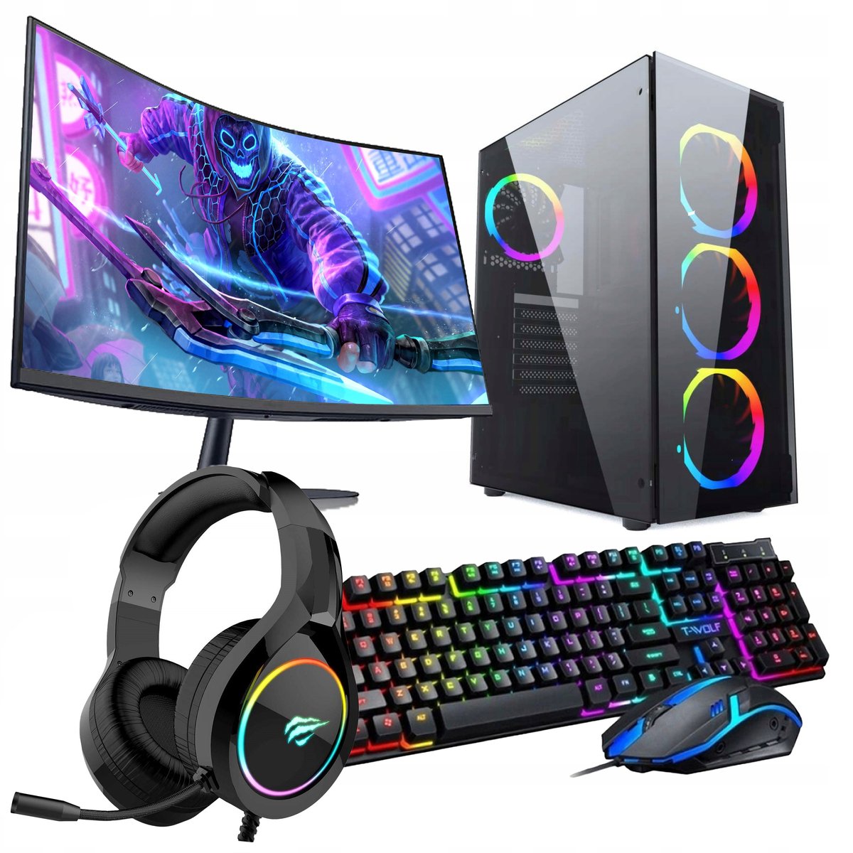 ZESTAW KOMPUTER GAMINGOWY I7 RTX3060TI 32GB DDR4 1TB W10