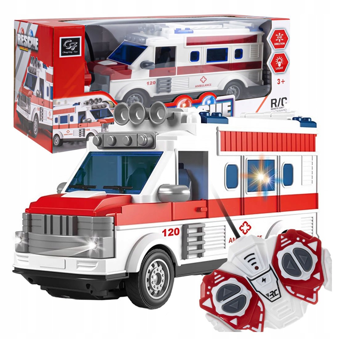 Karetka Ambulans Dla Dzieci Auto Rc Otwierane Drzwi Pogotowie Napęd + Pilot