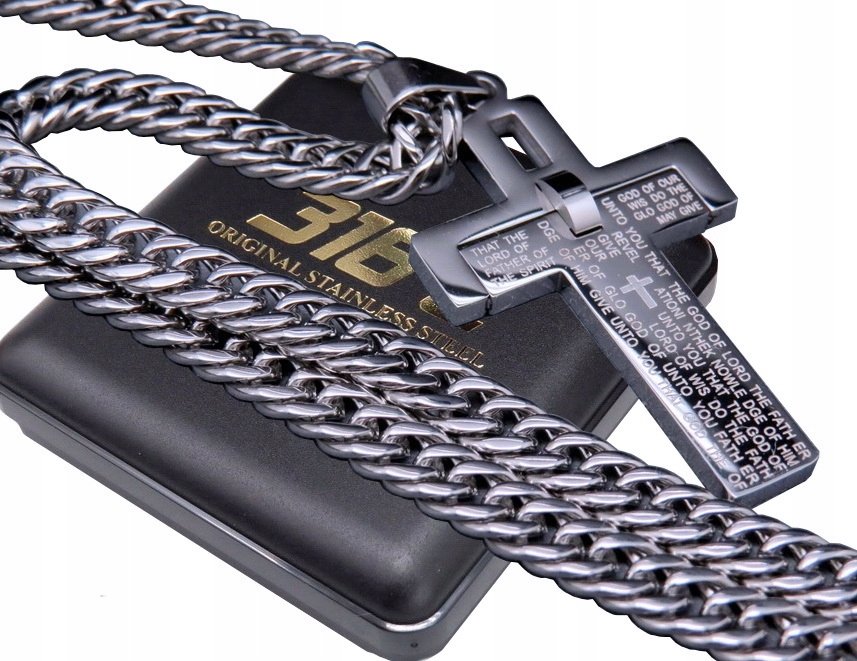 ŁAŃCUSZEK i KRZYŻYK STAL CHIRURGICZNA 316L PREMIUM