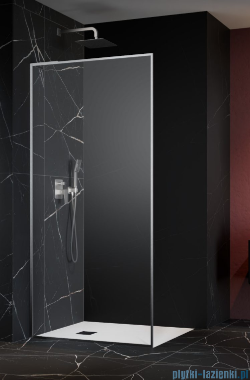 Radaway Modo F SL Brushed Nickel II kabina Walk-in 85x216cm lewa Szczotkowany Nikiel szkło przejrzyste 10419085-91-01L