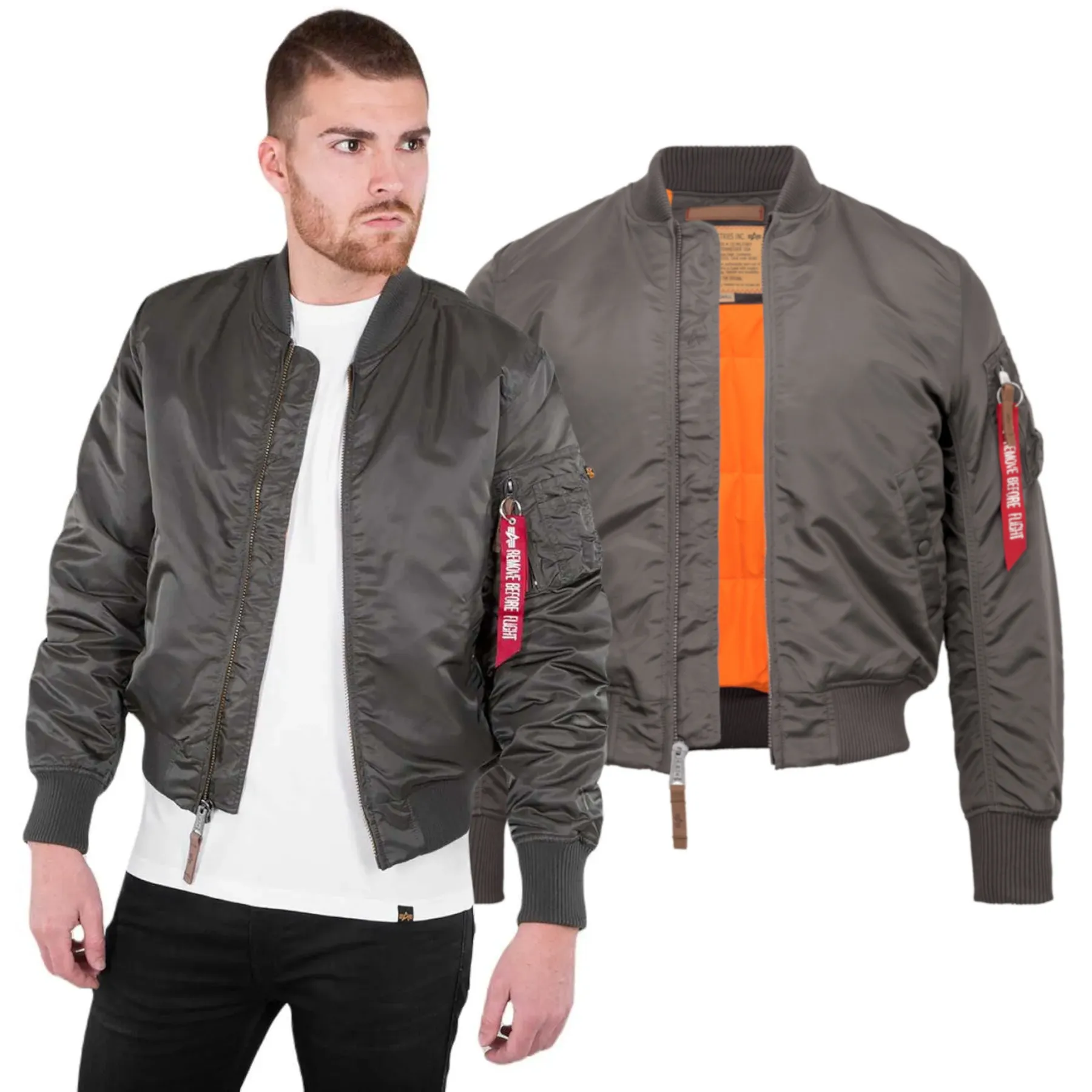 Kurtka Alpha Industries MA-1 VF 59 191118 04 - Szara