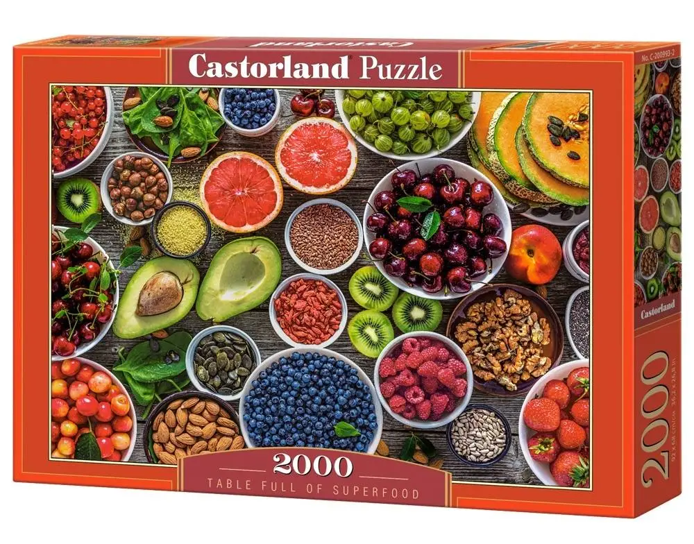 Puzzle 2000 Table Full of Superfood - Castorland