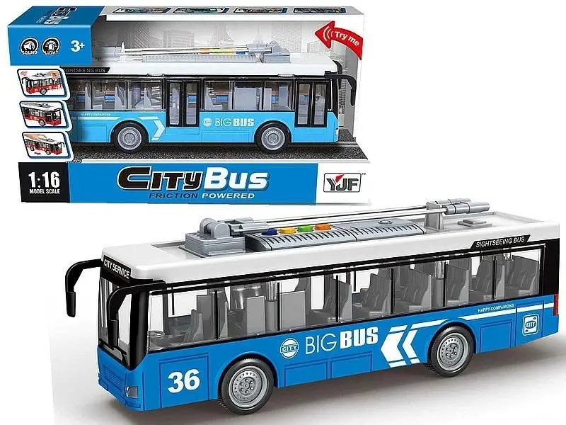 Autobus z napędem na koło zam. światło i dźwięk - ADAR
