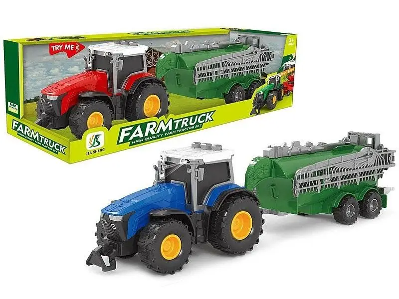 Traktor z maszyną rolniczą światło i dźwięk MIX - ADAR