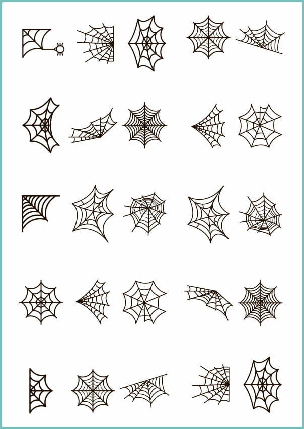 Tatuaże tymczasowe zmywalne pajęczyna, arkusz A4