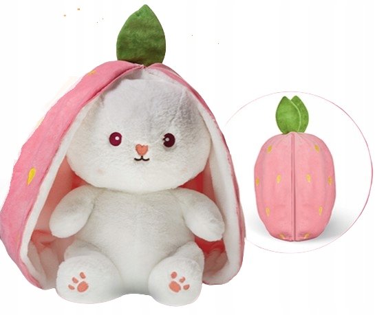 Pluszowy królik TRUSKAWKA przytulanka maskotka