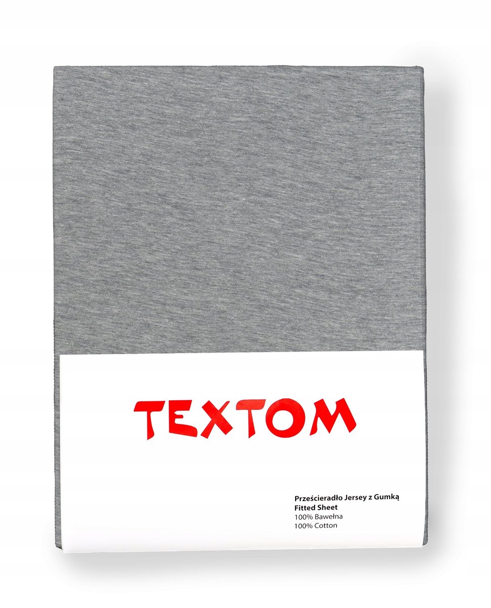 PRZEŚCIERADŁO 120x200+30cm Z GUMKĄ JERSEY 100% BAWEŁNA DUŻA ZAKŁADKA SZARE