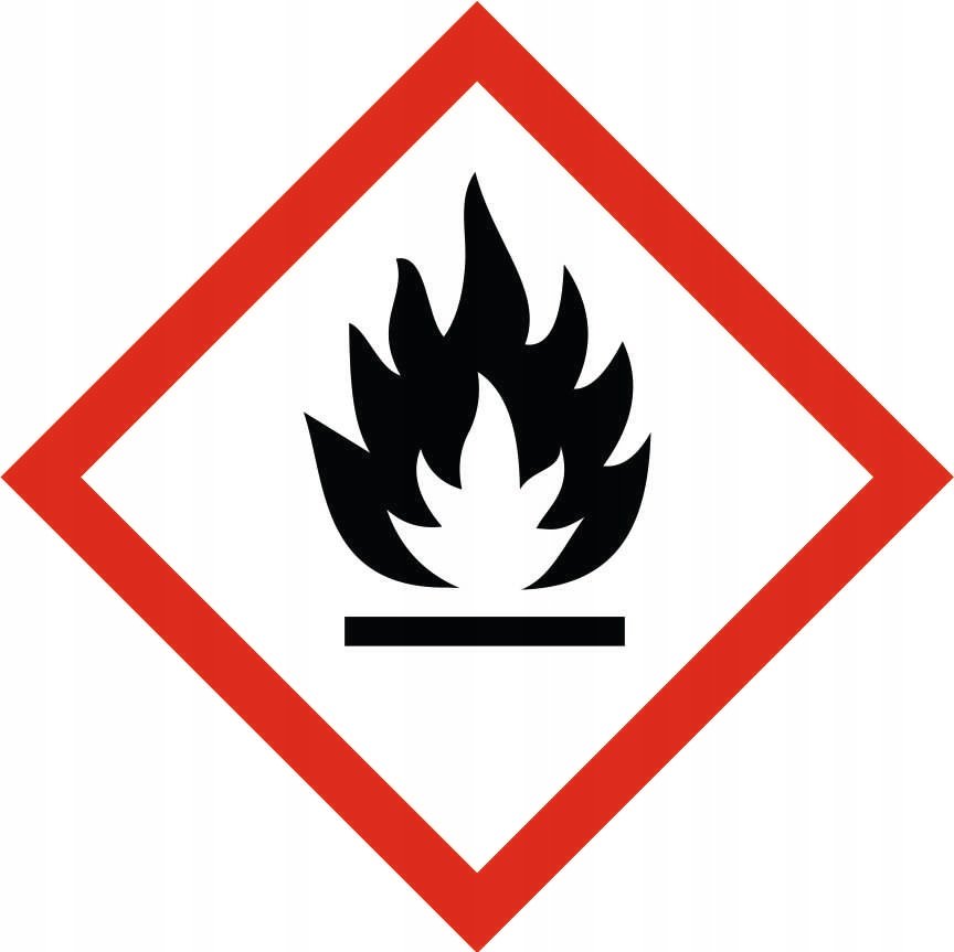 Naklejka GHS Produkt łatwopalny 25x25cm