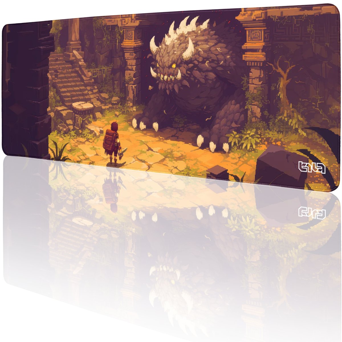 DUŻA PODKŁADKA POD MYSZKĘ Walka z Bossem 80x30 TILT Gamingowa XXL Duża