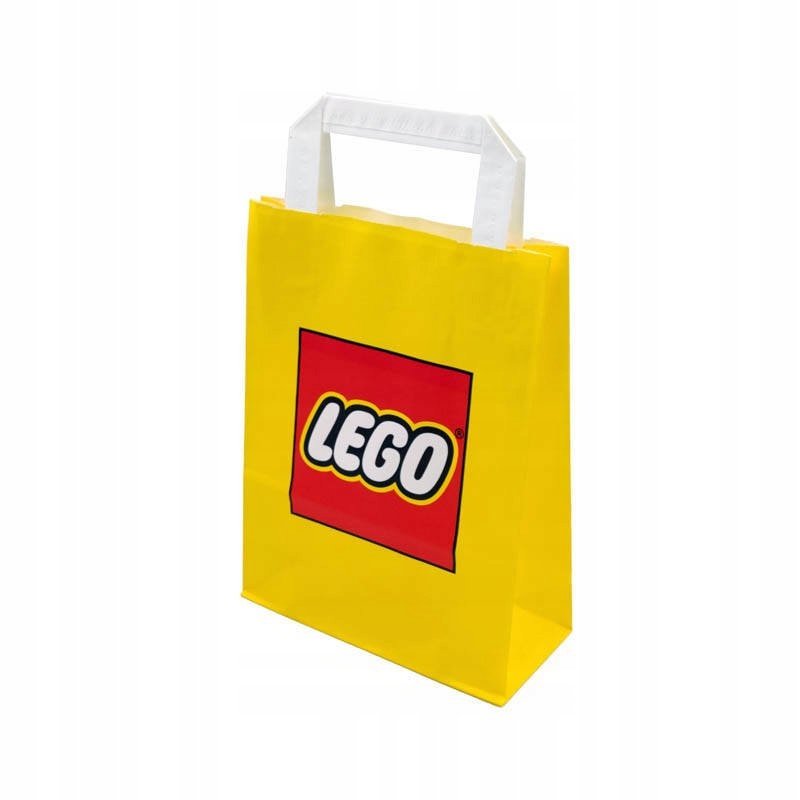 NOWA TORBA PAPIEROWA Prezentowa LEGO MAŁA Żółta 24x8x18 cm ROZMIAR S 1szt.