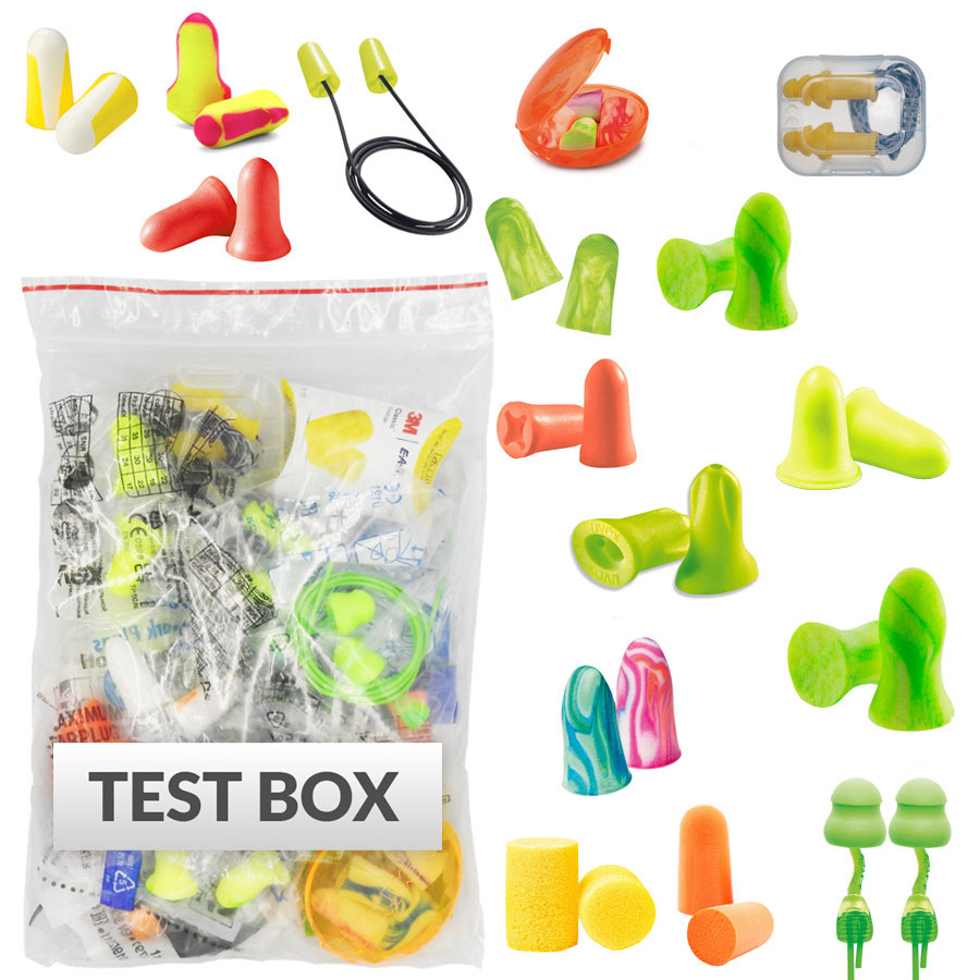 3Kamido TEST BOX Zatyczki do Uszu 17 Par Różnych- do testowania