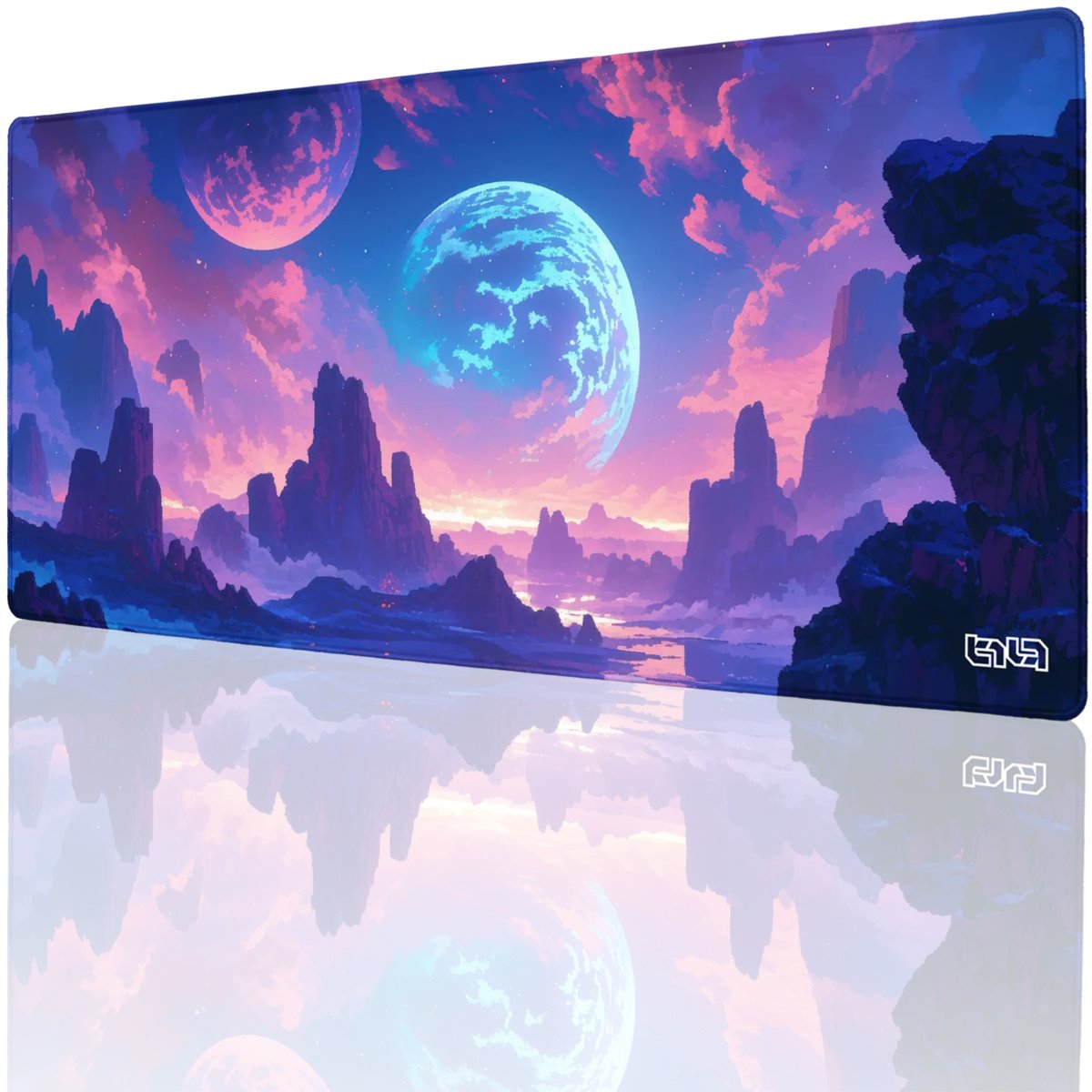 PODKŁADKA POD MYSZ GAMINGOWA Planeta Neonu 90x40 TILT Wytrzymała XL XXL