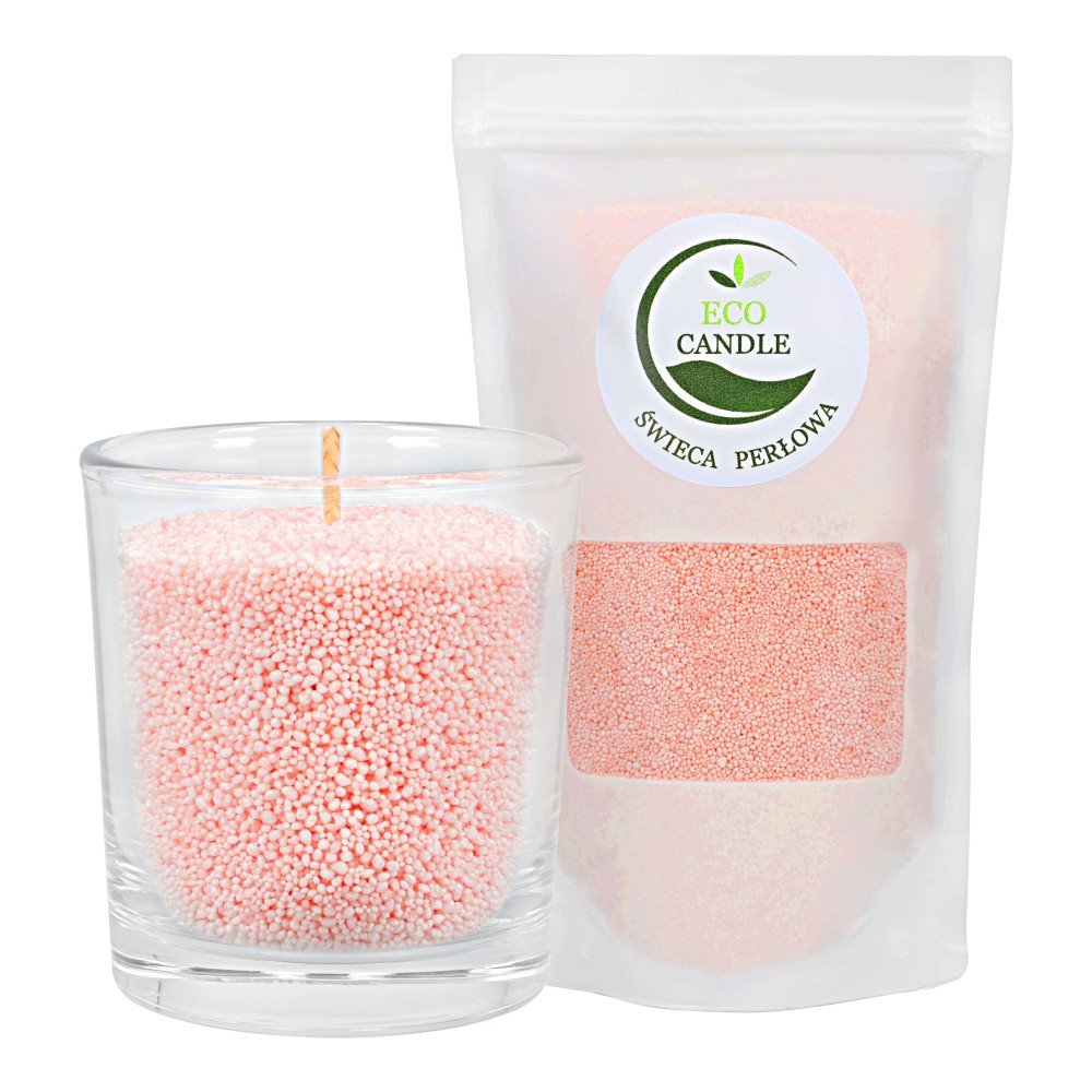 EcoCandle Świeca Perłowa czerwony 300g