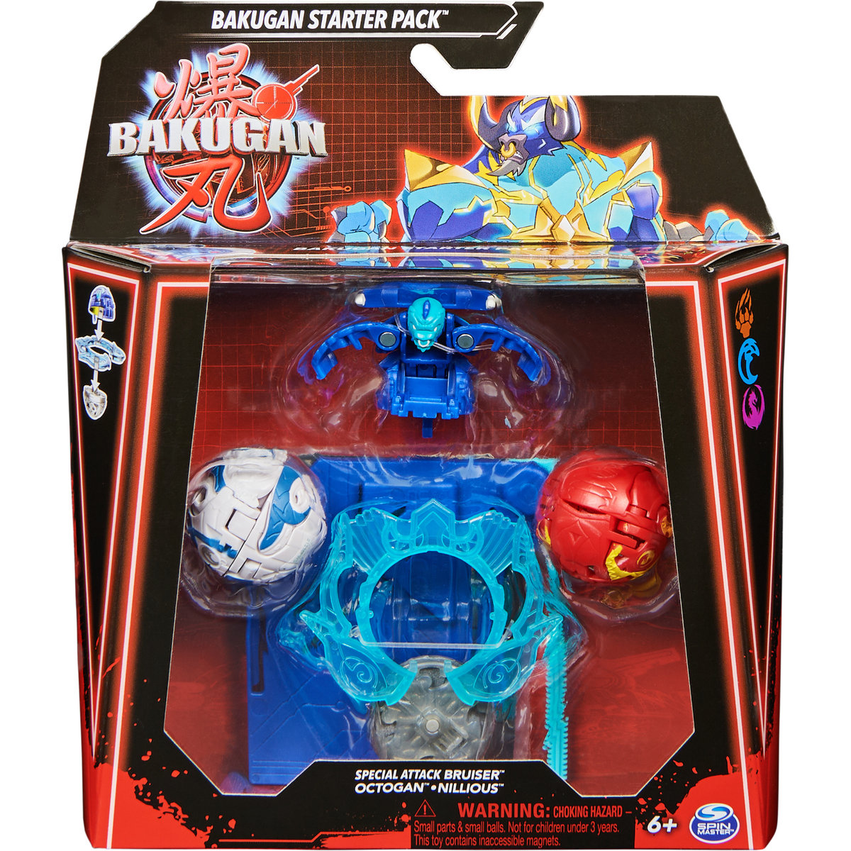BAKUGAN 3.0 STARTER PACK 3-PAK SPECIAL ATTACK BRUISER + OCTOGAN + NILLIOUS