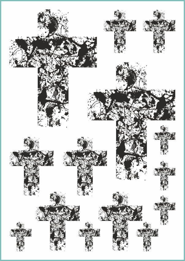 Tatuaże tymczasowe zmywalne krzyże 013, arkusz A4