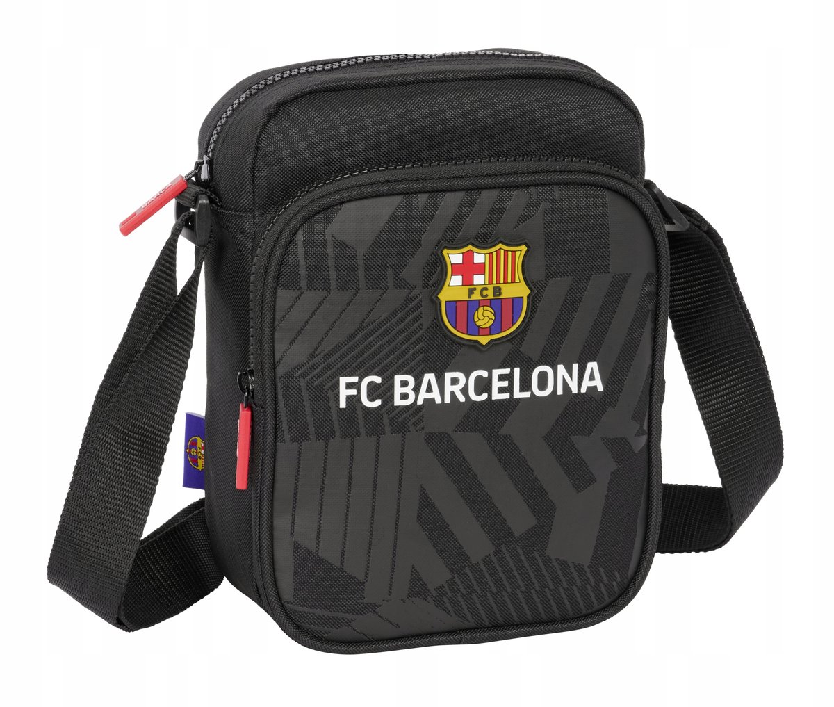Torebka saszetka nerka na ramię listonoszka FC BARCELONA CZARNA