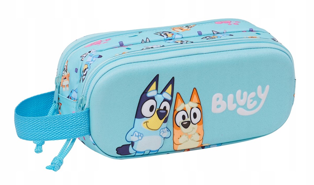 Piórnik szkolny saszetka rozkładany BLUEY 3D