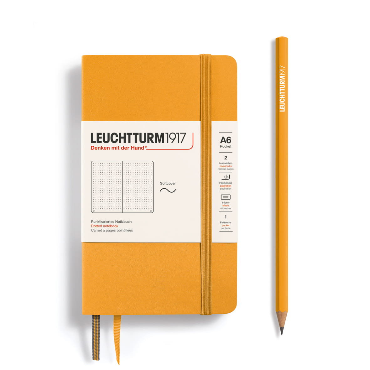 Notatnik Leuchtturm1917 Pocket A6, miękka oprawa, kropki, Rising Sun