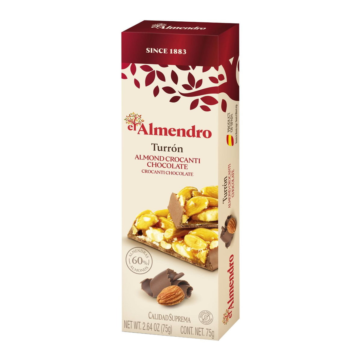 Turron - Chrupiący Nugat Migdałowy z Czekoladą 75g