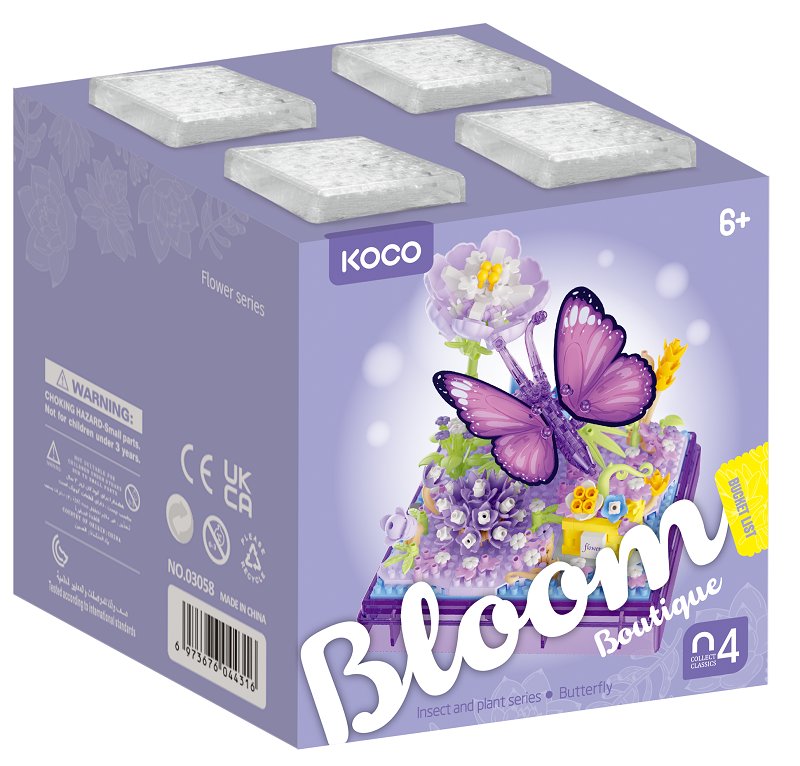 KOCO Klocki Motyl na kwiatach 471 elementów