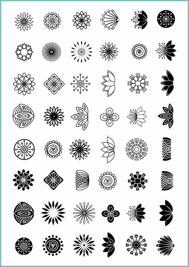 Tatuaże tymczasowe zmywalne ikonki roślin, arkusz A4
