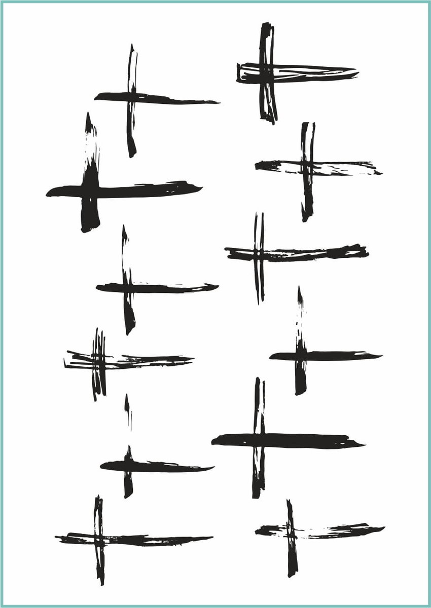 Tatuaże tymczasowe zmywalne krzyż 03, arkusz A4