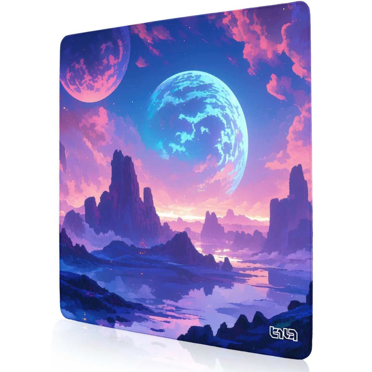 PODKŁADKA POD MYSZ GAMINGOWA Planeta Neonu 50x50 TILT Duża Wodoodporna