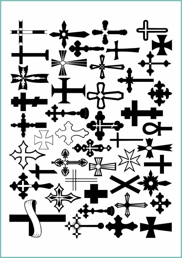 Tatuaże tymczasowe zmywalne krzyż 04, arkusz A4