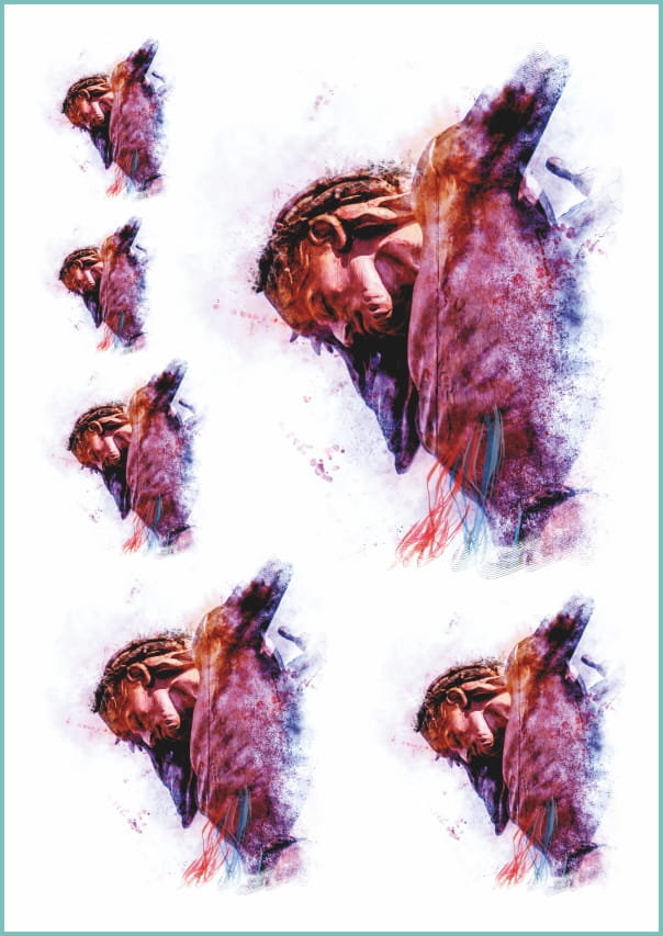 Tatuaże tymczasowe zmywalne zbliżenie na Chrystusa, arkusz A4