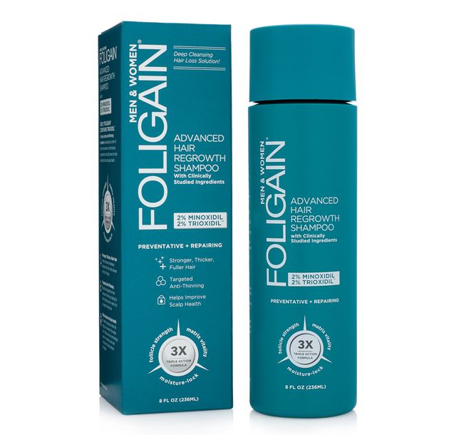 Foligain Dermatologiczny szampon odrost włosów,przerzedzenie n/czubku głowy