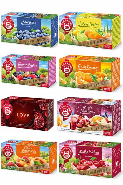 Herbata TEEKANNE Love, 20 kopert granat i brzoskwinia