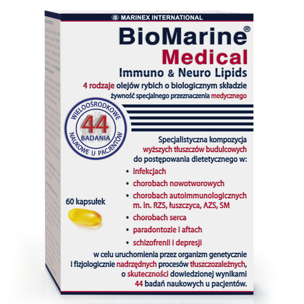BioMarine Medical Immuno & Neuro Lipids, 60 kapsułek