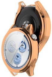 Bizon Etui z osłoną ekranu Case Watch Felipe do Huawei Watch GT 5 46 mm, różówozłote