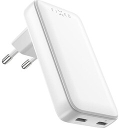 Fixed Ładowarka sieciowa Slim Gan Charger 45W PD 3.0 2x USB-C, biała