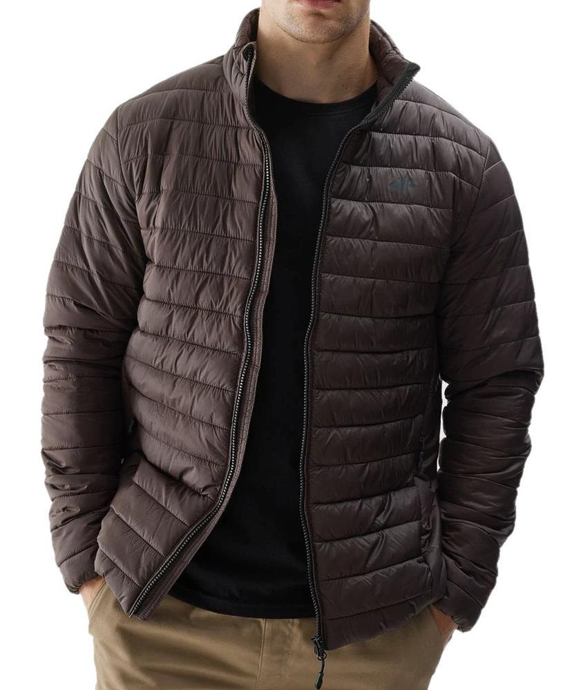 Kurtka męska puchowa 4F AW23TDJAM239 - c.brąz S