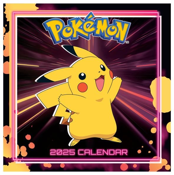 Pokemon kalendarz ścienny ścienny 2025 dla dzieci